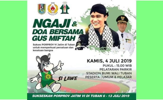 Ikuti Ngaji Bareng Gus Miftah Di Stadion Tuban Bumi Wali