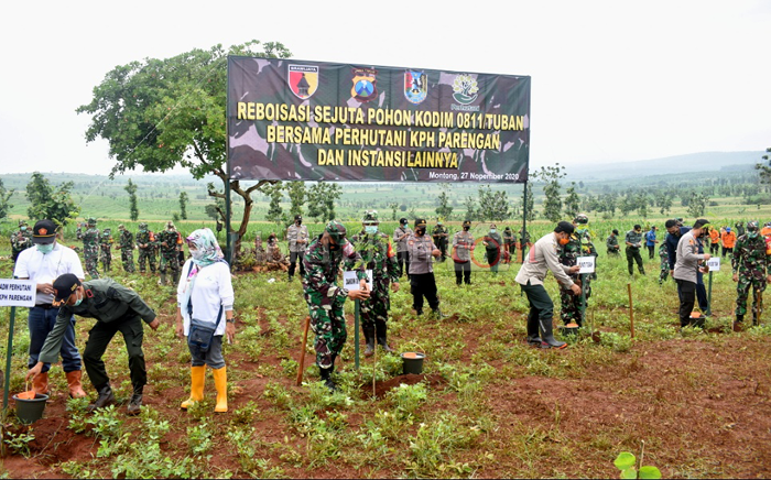 Hijaukan Hutan Kodim Tanam Sejuta Pohon