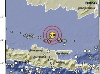 Gempa Kembali Guncang Perairan Timur Laut Tuban Kali Ini Magnitudo Sr