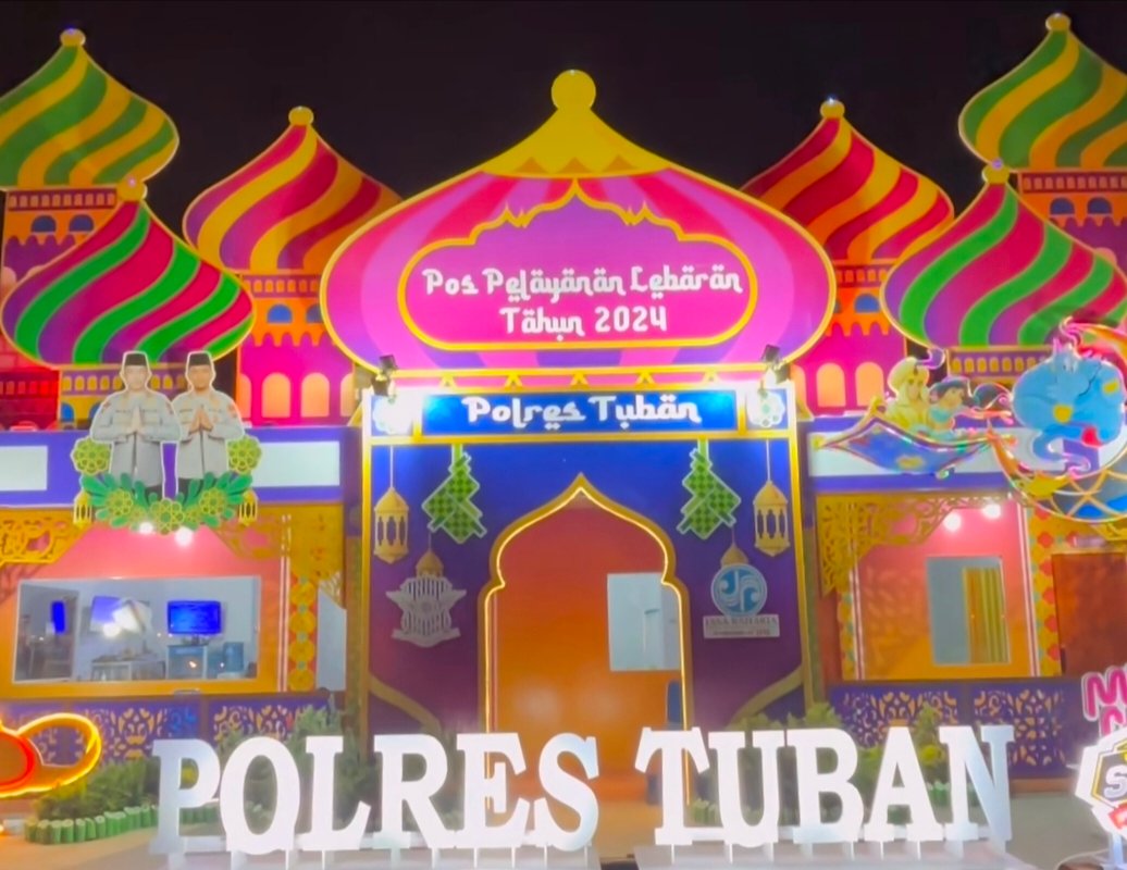 Pos Mudik di Tuban Dihias Nuansa Aladin