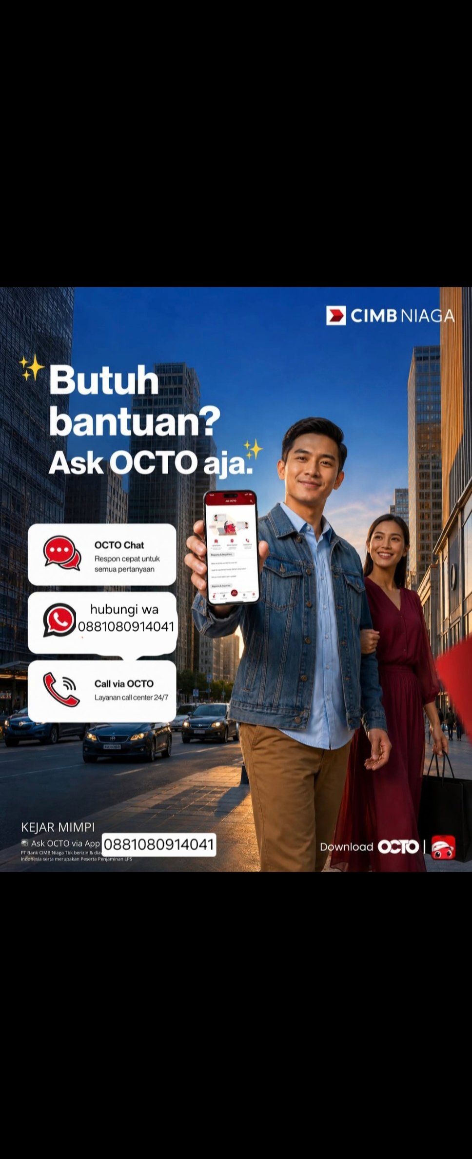 Berikut ini adalah layanan buka blokir octo mobile cimb niaga,terblokir(lupa pin/dan user id)