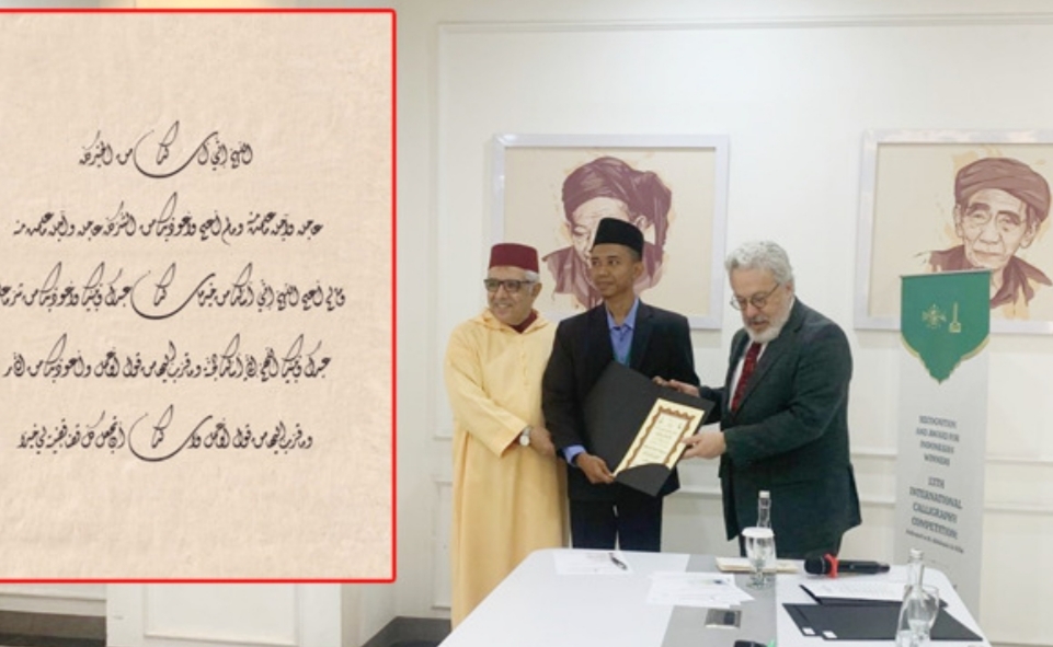 Alumni Ponpes Attanwir Asal Tuban Sabet Juara 3 Kaligrafi Internasional di Turki