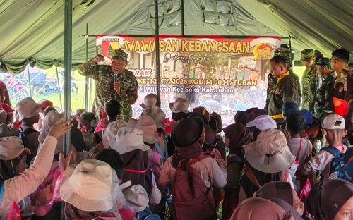 Pra TMMD ke-128, Kodim 0811/Tuban Tanamkan Wasbang kepada...