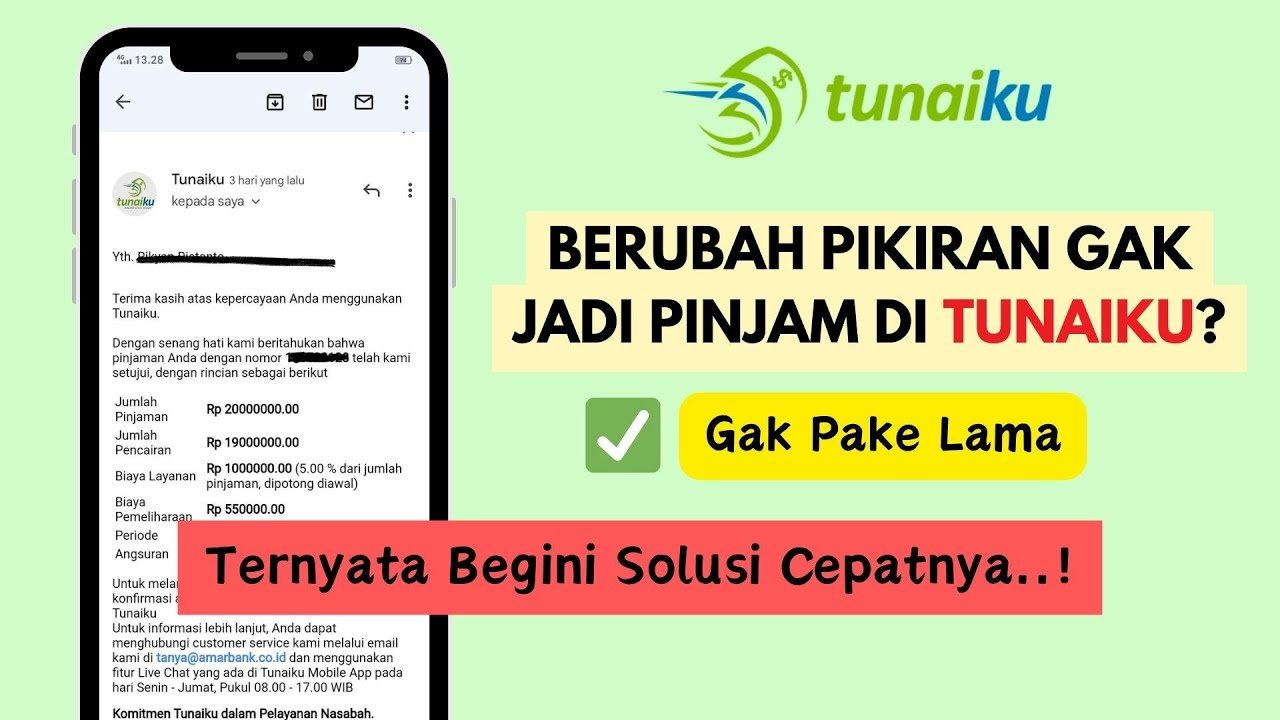 Cara cepat membatalkan pinjaman Tunaiku