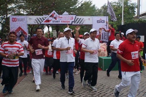 400 Karyawan SIG Fun Trail Run, Bukti Bahwa Pabrik Tuban Tetap Aman dan Nyaman